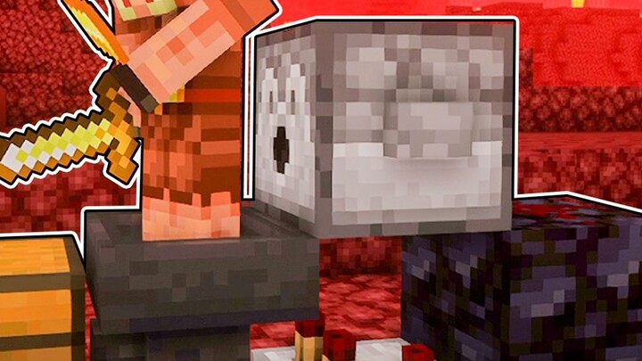 Minecraft: Double version piglin trading machine, exchange a set of gold ingots in 30 seconds, bedrock version wins!
