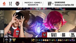 AURA FIRE VS ALTER EGO GAME 3 | PLAYOFFS MPL SEASON 10 | ITEM BUILD | MVP HIGHLIGHT "NINO" ALTER EGO