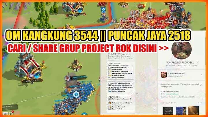 KABAR 2518 PUNCAK JAYA DAN OM KANGKUNG 3544 KVK 2 || INFO SHARE GRUP PROJECT ROK INDO UPDATE