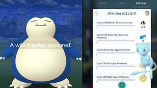 Shiny Snorlax &  the 1st part of Shiny Mew is done but the 2nd part is getting harder?