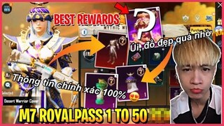 THÔNG TIN CHÍNH THỨC VỀ ROYALE PASS M7 | PHẦN THƯỞNG TỪ MỐC LEVEL 1 ĐẾN 50 QUÁ ĐẸP || PUBG MOBILE