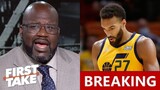 FIRST TAKE [BREAKING] Shaq O'Neal destroys Rudy Gobert 1-vs-1 basketball after 11 years retirement