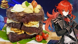 【原神飯】ディルック旦那のオリジナル料理「モンドの過去」再現【Genshin Diluc special dish】