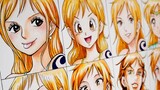 Drawing Nami in different anime styles(ナミ12種類のアニメスタイルで描く）ONEPIECE