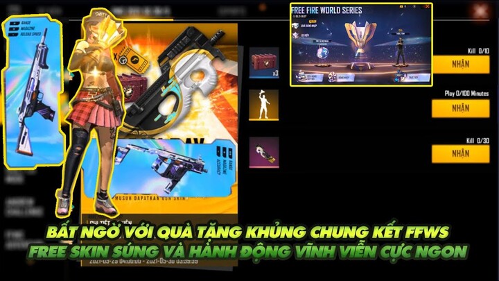 Free Fire| Bất ngờ với quà tặng chung kết cực khủng server khác - Free skin súng và hành động