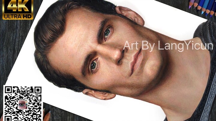 Colour pencil drawing superman-Henry Cavill
