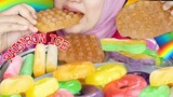 ASMR ICE EATING|RAINBOW ICE🌈🌈🌈 BUFFET |POP IT ICE,SPOON ICE,STICK ICE,DONUT ICE|segar|ASMR INDONESIA