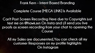 Frank Kern Course Intent Based Branding download