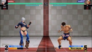 KOF15　チャンピオン　アンヘルvsジョー東　強すぎるめくり１１Hitコンボ　変則攻撃が見切れない…