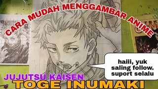 CARA MUDAH MENGGAMBAR ANIME JUJUTSU KAISEN TOGE INUMAKI