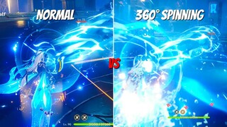 Normal Vs 360° Spinning?? || Neuvillette Broken AOE DPS! {Genshin Impact}