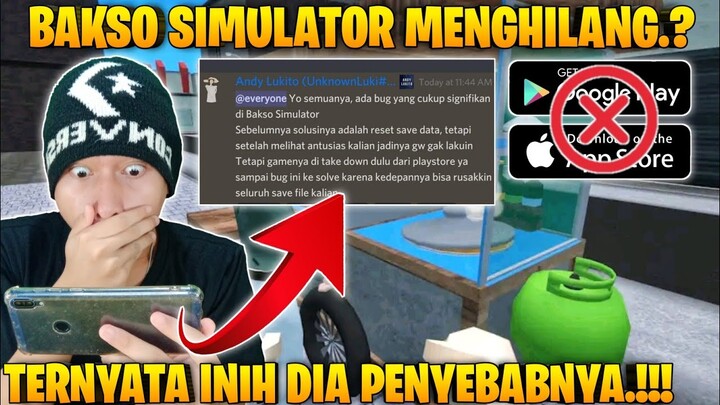 BAKSO SIMULATOR HILANG DI PLAY STORE.? INIH DIA PENYEBABNYA BAKSO SIMULATOR ANDY LUKITO MENGHILANG