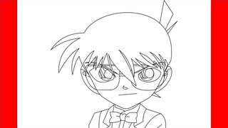 How To Draw Detective Conan From Case Closed - Step By Step Drawing