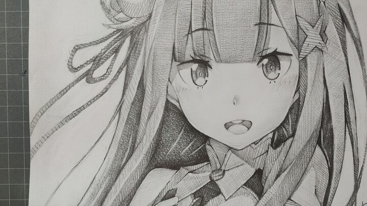 [Hand Drawing] Draw Emilia in 360 minutes! (Emt) No matter how many times I reincarnate, I will save
