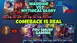Warriors Vs. Mythical Glory | Comeback  is Real ( Smurf )