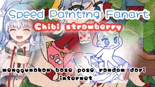 ✨Chibi strawberry ✨🍓 fanart menggunakan base pose ⚠️🎨