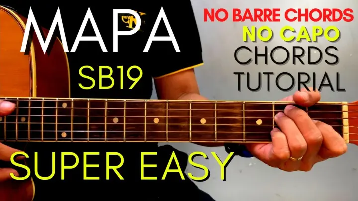 SB19 - MAPA CHORDS (EASY GUITAR TUTORIAL) for Acoustic Cover