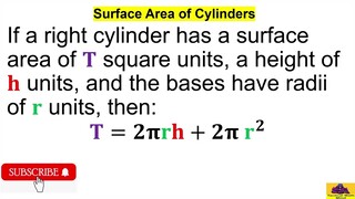 Lateral Area, Surface Area, and Volume of Cylinders | Math Tutorials