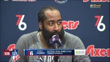 James Harden just revealed that he ran the bleachers real quick after the game Sixers