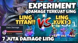 EXPERIMENT DAMAGE HYPER LING COMBO TERKUAT MAGIC CHESS - LING YUKI 3 VS LING TITAN