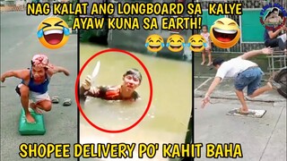 Yung kailangan mong e' deliver Ang shopee kahit baha' 😂🤣| Pinoy Memes, Funny videos compilation