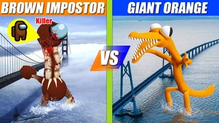 KILLER Impostor vs Giant Orange (Rainbow Friends) | SPORE