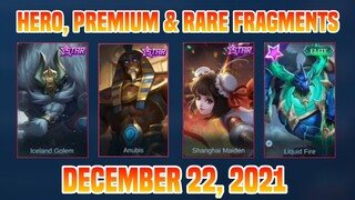 Fragments Shop Update December 22, 2021 | Hero, Fragments & Premium Updates | MLBB