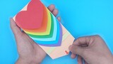 Teacher's Day is coming, teach you to make rainbow waterfall organ greeting card, surprise the teach