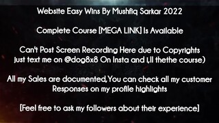 Website Easy Wins By Mushfiq Sarkar 2022 course download