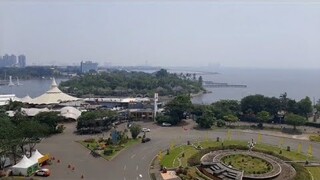 situasi ancol di lihat dari apartemen ancol mansion