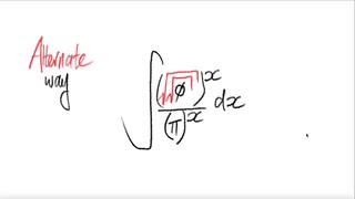 exp sq root  integral  ∫(√√ϕ)^x/(π^x) dx