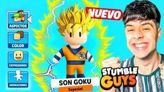 Probé la Skin de GOKU de DRAGON BALL en STUMBLE GUYS 😱