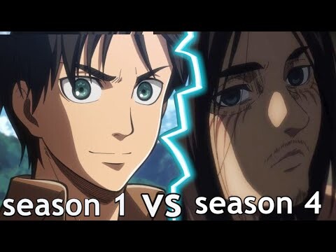 Eren season 1-3 vs season 4 - AOT