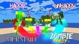 Monster School : Unhappy MERMAID And Happy MERMAID Zombie & Cute Girls - Minecraft Animation