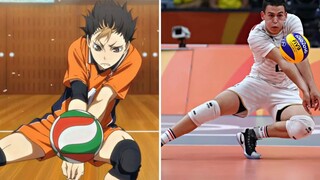 [Realistic version of Volleyball] Famous scenes from the animation Volleyball Boys are reproduced in