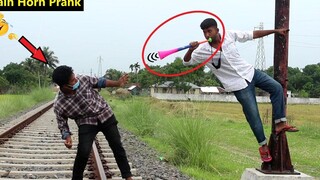 Train Horn Prank 2021 !! The Best Of Train Horn Prank on Public (PART-7) คุณ Masti TV