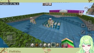 Ada Iron farm di atas rumahku Minecraft