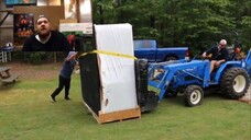 TWO GUYS TRY TO MOVE A HOT TUB!! Joe Bump's Reaction