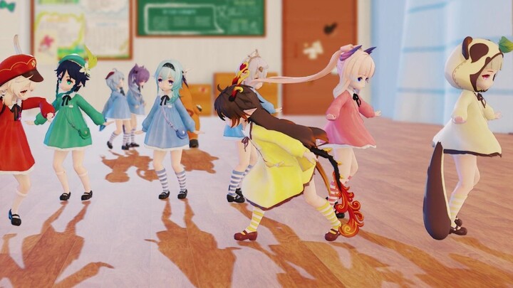 Mengenai fakta bahwa Yuzu pergi ke TK Teywat pagi-pagi sekali dan melihat sekelompok setan menari de