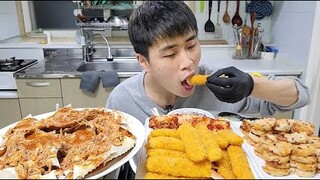 꽃돼지 진짜 배고파서 ㅠㅠ 마지막은 깻잎 ㅜ한식먹방 [korean food]mukbang Eating show 吃播