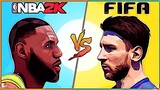 LeBRON JAMES vs LIONEL MESSI [NBA2K vs FIFA]