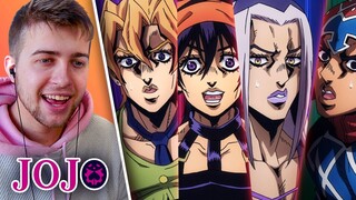 MEETING THE CREW!! JoJo's Bizarre Adventure Episode 5 REACTION + REVIEW (Golden Wind)