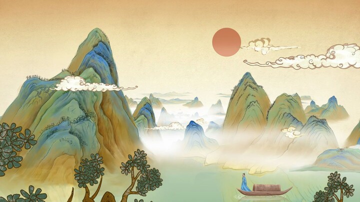 【熊猫创意】二维动画 MG动画  山水诗