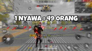 CUKUP 1 NYAWA BANTAI 49 ORANG !!