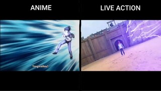 ANIME VS LIVE ACTION || HITORI NO SHITA