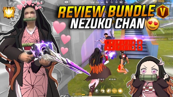 SOLO VS SQUAD FF REVIEW BUNDLE NEZUKO CHAN 😍 AUTO BAR BAR PAKE DOUBLE SG M1887 🎯