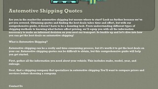 Automotive Shipping Quotes
