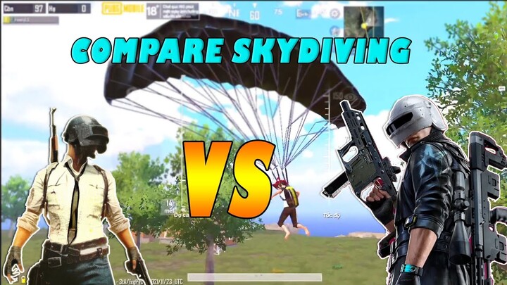 COMPARE SKYDIVING PUBG MOBILE VS PUBG NEW STATE | Ocgynn Channel.