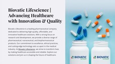 Biovatic Lifescience | Advancing Healthcare with Innovation & Quality
