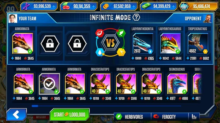 ARMORMATA HERBIVORES BOSS AND VIP BATTLE | JURASSIC WORLD THE GAME